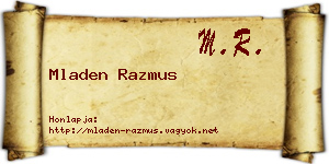 Mladen Razmus névjegykártya